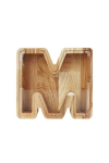 Medinė taupyklė raidė "M"