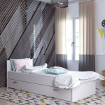 Lova Kalune Design Sofia, 90x190 cm, balta