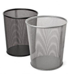 &Scaron;iuk&scaron;lių dėžė Forpus, 12 l, juoda, perforuoto metalo