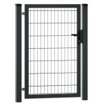 Varteliai su dviems stulpais 1230x1000 mm (Ral7016)