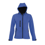 Neper&scaron;lampama ir neperpučiama mėlyna moteri&scaron;ka striukė softshell su gobtuvu REPLAY WOMEN