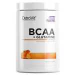Aminorūg&scaron;tys OstroVit BCAA+Glutamine Neutralus, 500 g, Apelsinų