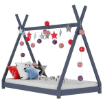 Vaiki&scaron;ka lova VidaXL, 90x200 cm, pilka