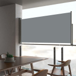 I&scaron;traukiama &scaron;oninė kiemo pertvara vidaXL, 60 x 300 cm, pilka