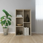 Knygų/&scaron;oninė spintelės VidaXL, 50x25x80, sonoma ąžuolo, MDP