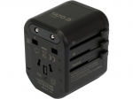Universalus kelioninis maitinimo adapteris USB-C 18W USB QC3.0 Juoda YT-81300 Yato, Juoda