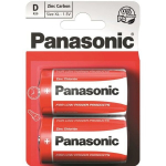 Panasonic elementai Red Zinc R20 (D), 2 vnt.