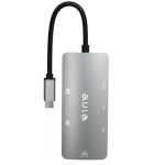 Aula OT-UC-910 6in1 Hub USB-C į Hdmi 4K 60Hz / 2x USB 2.0 / USB 3.0 / PD charge / RJ45 Internet