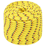Valties virvė vidaXL, geltona, 12mm, 25m