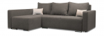 Kampinė sofa Megan (de&scaron;inė) Smėlio spalvos pilkos spalvos