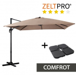 Lauko skėtis su padu Comfort Zeltpro, rudas