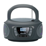 Magnetola Boombox - FONESTAR - BOOM-ONE-B - Pilka - &Scaron;viesos efektai - Skaitmeninis FM imtuvas
