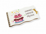 Baltas pinigų vokelis su spauda Gimimo dienos proga