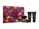 Rinkinys Versace Crystal Noir: tualetinis vanduo, 90 ml + du&scaron;o želė, 100 ml + kūno losjonas, 100 ml + tualetinis vanduo, 10 ml