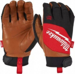 Milwaukee Hybrid Leather Gloves Xl/10 - Darbo pir&scaron;tinės su lietimui jautriu ekranu