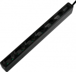Logilink prailginimo laidas su 6 lizdais, 1.5m, juodas