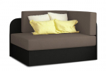 Sofa NORE Rosa, juoda/pilka