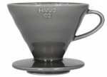 Hario V60 Dripper 02 keramikinis kavos filtras, pilkas