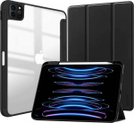 Crong PrimeFolio - Dėklas iPad Pro 11" (2022-2021) / iPad Air 11" M2 (2024) / iPad Air 10.9" (5-4 kartą) (juodas/permatomas)