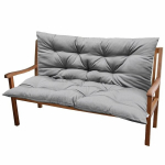 pilka dviguba sodo pagalvėlė sūpynėms 150 cm x 100 cm