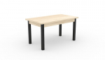 Stalas ADRK Furniture 80 Rodos, rudas/juodas