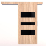 Stumdomos durys ni&scaron;ai ADRK Furniture Cento 106, rudos