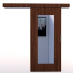 Stumdomos durys ni&scaron;ai ADRK Furniture Nela 86, rudos