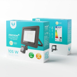 Prožektorius LED PROXIM II 20W |4500K| PIR IP66 Forever Light, juodas