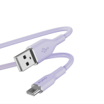 PURO ICON mink&scaron;tas kabelis &ndash; USB-A iki USB-C 1,5 m kabelis (Tech Lavender)