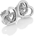 Hot Diamonds Sidabriniai &scaron;irdelės auskarai Adorable Encased DE548 sHD1096