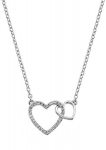 Sidabrinis kaklo papuo&scaron;alas su deimantu moterims Hot Diamonds Flora DP731