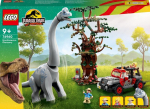 LEGO&reg; Jurassic Park 76960 Brachiozauro atradimas, žaislas su dinozauro figūra ir automobiliu