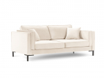 Trivietė sofa Luis 3, smėlio spalvos/juoda