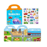 Magnetiniai lipdukai vaikams, Vehicles 30 vnt.