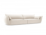Velvet sofa Vanda, 4 sėdimos vietos, &scaron;v. smėlio sp.