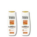 Atkuriamasis plaukų &scaron;ampūnas su keratinu Vit&eacute;lite Keratin, 2x250 ml
