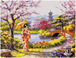 Tapyba pagal skaičius Pasivak&scaron;čiojimas japonų sode, 40x50 cm