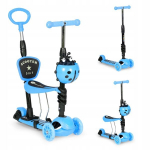 Triratis paspirtukas Ecotoys 5in1, mėlynas