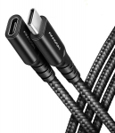 CABLE USB-C EXTENSION 0.5M/BLACK BUCM32-CF05AB AXAGON