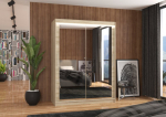 Spinta ADRK Furniture su LED ap&scaron;vietimu Permo 150, smėlio