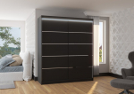 Spinta ADRK Furniture su LED ap&scaron;vietimu Spectra 180, juoda