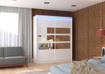 Spinta ADRK Furniture su LED ap&scaron;vietimu Toledo 180, balta