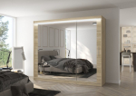 Spinta ADRK Furniture su LED ap&scaron;vietimu Chester 250, smėlio