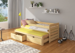 Vaiki&scaron;ka lova ADRK Furniture Tomi su &scaron;onine apsauga, 80x180 cm, ruda