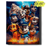 Deimantinė mozaika 5D Diamond Painting Oh Art! Paw Patrol, 30x40 cm, 30x40