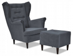 Fotelis Diana, 104x92x84 cm, pilkas