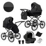 Universalus vežimėlis Romantic Kunert 3in1 Black ECO