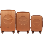 3 lagaminų komplektas WINGS SWL03, RUDAS