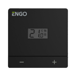 Engo EASY belaidis termostatas, juodas, Juoda