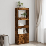 Komoda, dūminio ąžuolo spalvos, 63x33x180cm, apdirbta mediena